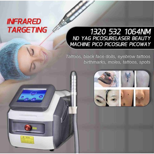 Pico Laser Q-Switch Nd-Yag Laser Tattoo Removal Machine 1064/532/1320nm PICOsecond Laser Beauty Salon Equipment 