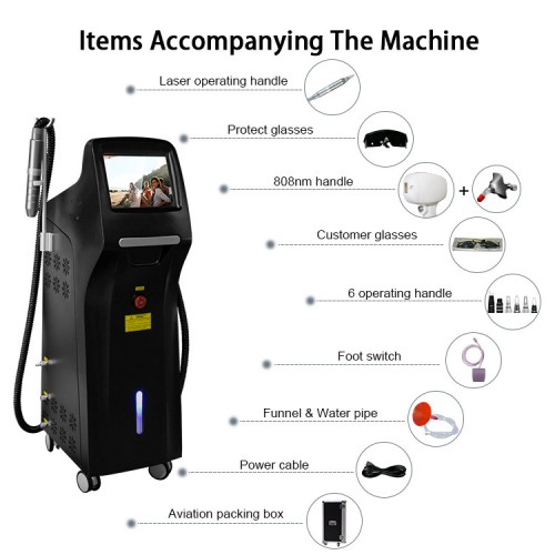 2 in 1 808 Hair Removal Pico laser machine Tattoo Removal skin rejuvenation Picosecond laser machine