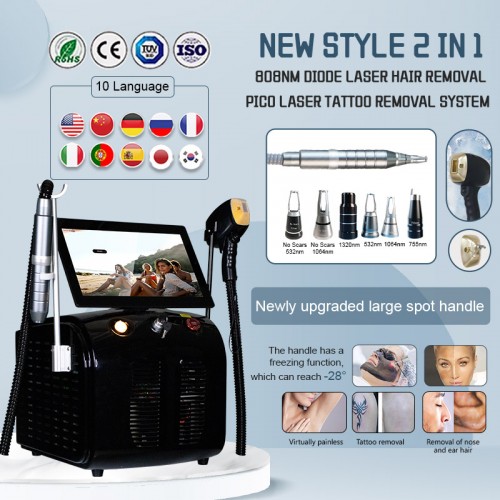 Picosecond Diode Laser Hair Portable Machine Portable Titanium 808 Diode Laser Portable 808nm Diode Laser Hair Removal Tattoo 