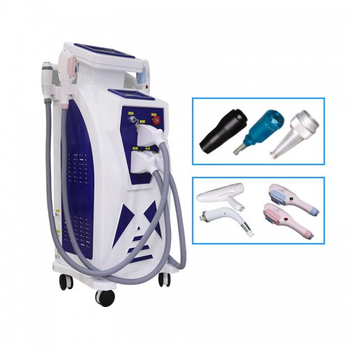 4 in 1 Vertical Professional IPL Machine Laser Magneto OPT Spot Size IPL YAG Laser Hair Removal Machine 