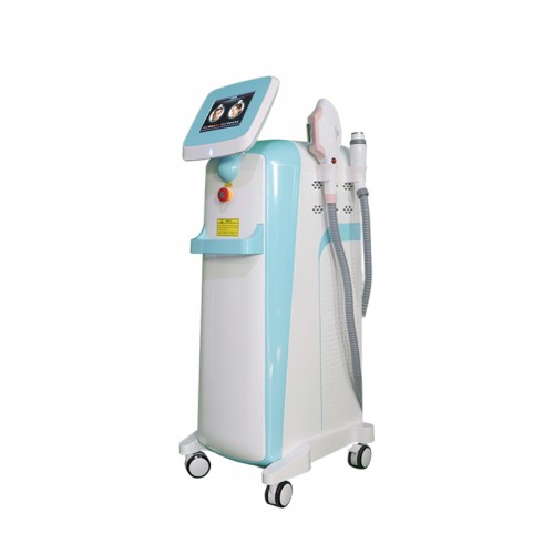 Vertical 3-in-1 Elight IPL OPT RF Nd Yag diode carbon skin pigment removal IPL hair removal beauty device, suitable for salons 