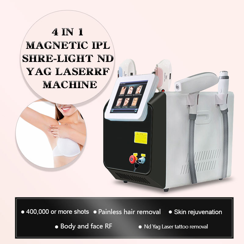 New Technology 4 IN 1 OPT IPL Hair Removal Painless hair removal and magnetic skin rejuvenation beauty machine 