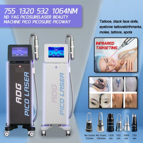 OEM PicoLaser Picosecond Q-Switched Nd Yag Laser 1064nm 532nm 755nm 585nm 650nm Pico Sure Picocare Tattoo Removal Machine