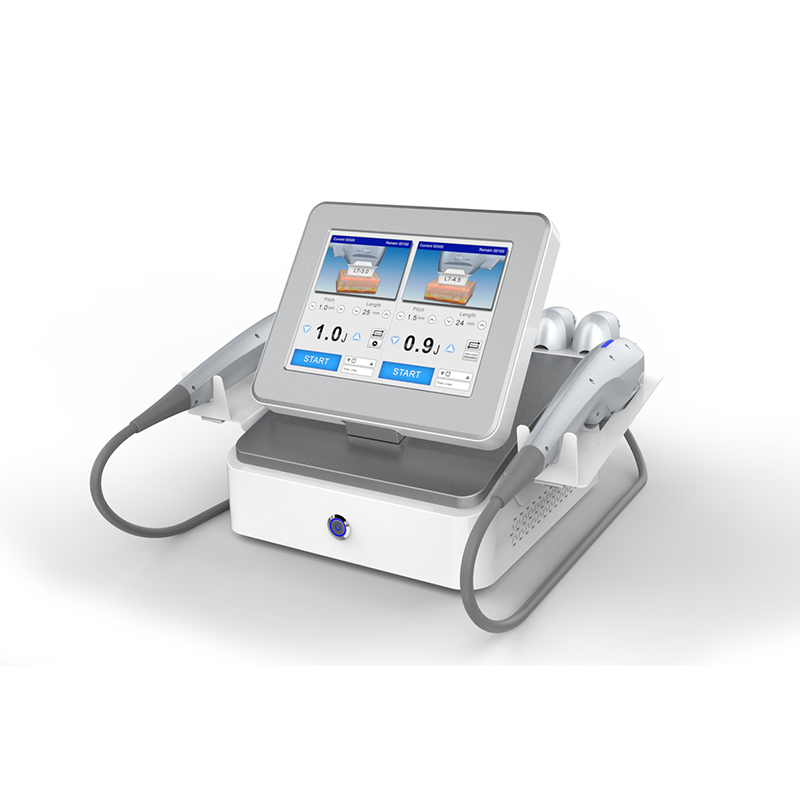 Portable two handles hifu 7d facial and body slimming daul-control hif 7d machine face lifting 