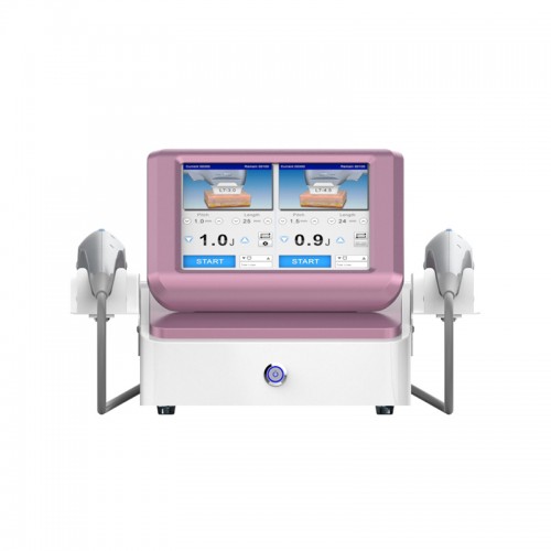 Portable pink dual-system hif 7d facial y corporal face lifting hif 7d facial and body machine