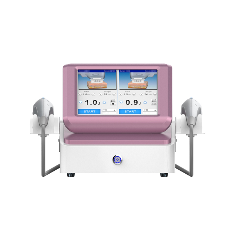 Portable pink dual-system hif 7d facial y corporal face lifting hif 7d facial and body machine 