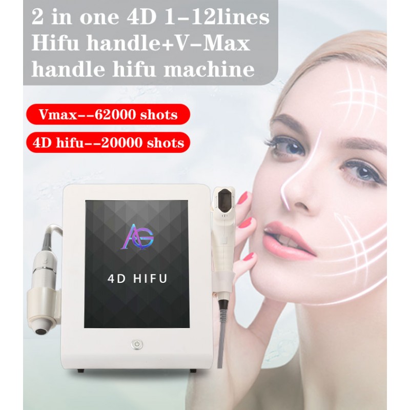 Facial Device Vmax Skin Tightening Hifu 4D Face Lifting Therapy Machine 