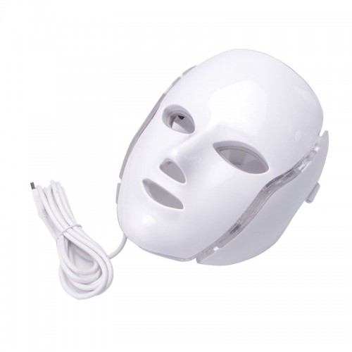 Led Face Neck Beauty Device 7 Color LED Light Photon Blue Red Light Therapy Anti- Wrinkle Led light Therapy Beauty mask 