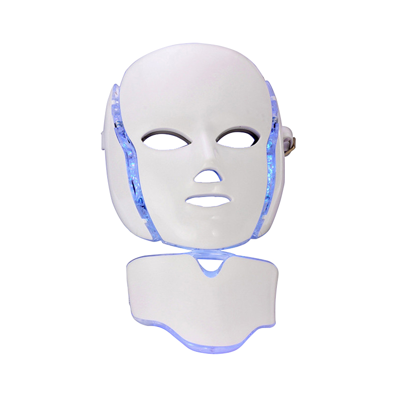 Led Face Neck Beauty Device 7 Color LED Light Photon Blue Red Light Therapy Anti- Wrinkle Led light Therapy Beauty mask 