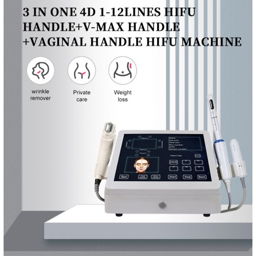 Portable 3 In 1 Hifu V-max Vaginal Machine For Face And Body Skin Tightening 