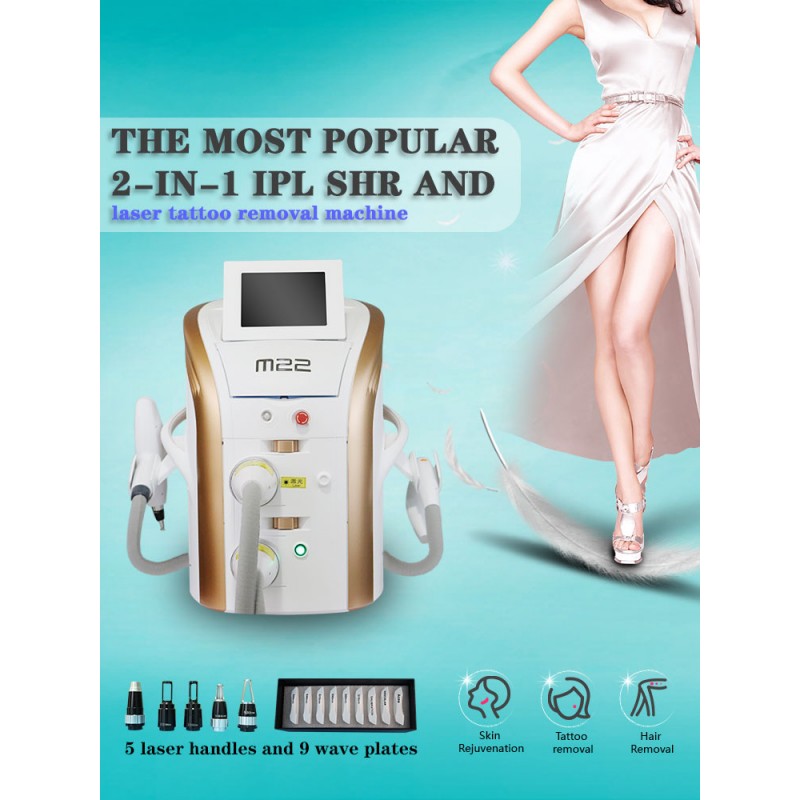 M22 Ultra Photon Facial IPL Photofractional Skin Rejuvenation Hair Removal Machine 