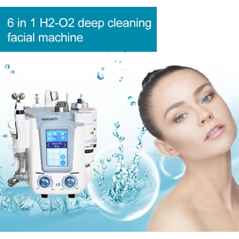 Hot selling 6 in 1 Korea Aquasure H2 O2 Hydra Hydrogen Face Care Aquapeel Massage Machine for home use 