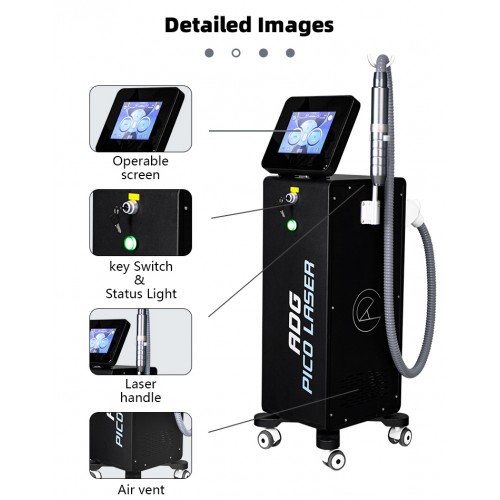  Picosecond laser Nd Yag Pico Laser Tattoo Removal Machine 755nm 532nm 1320nm Pico Q-switched Nd Yag Laser